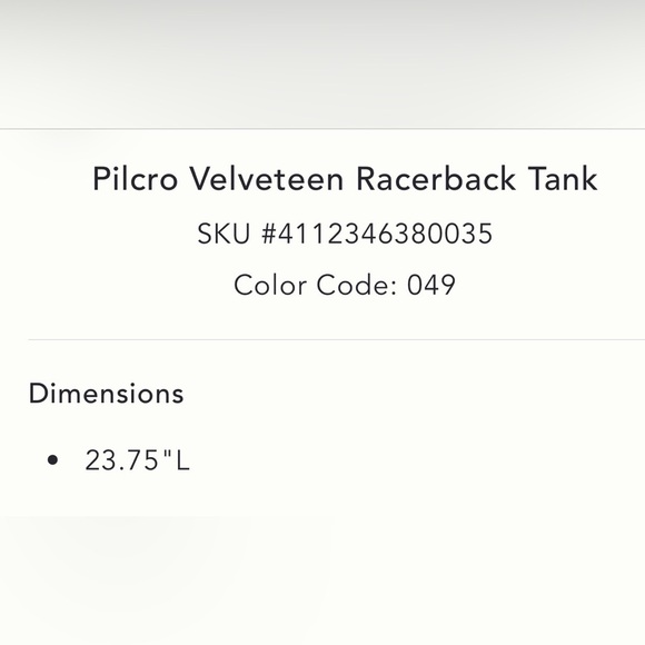 Pilcro Velveteen Racerback Tank | Blue Black Floral Embossed Velvet Size XL NWOT - Picture 11 of 14